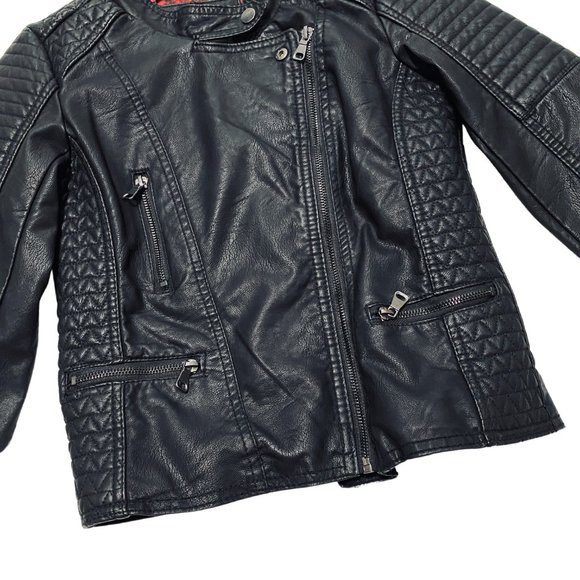 CiSono Black Faux Leather Moto Jacket - Picture 3 of 6